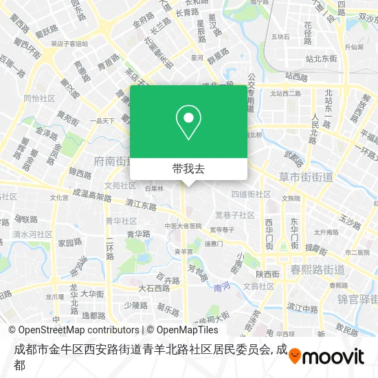 成都市金牛区西安路街道青羊北路社区居民委员会地图