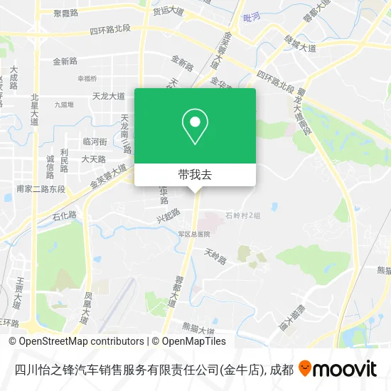四川怡之锋汽车销售服务有限责任公司(金牛店)地图