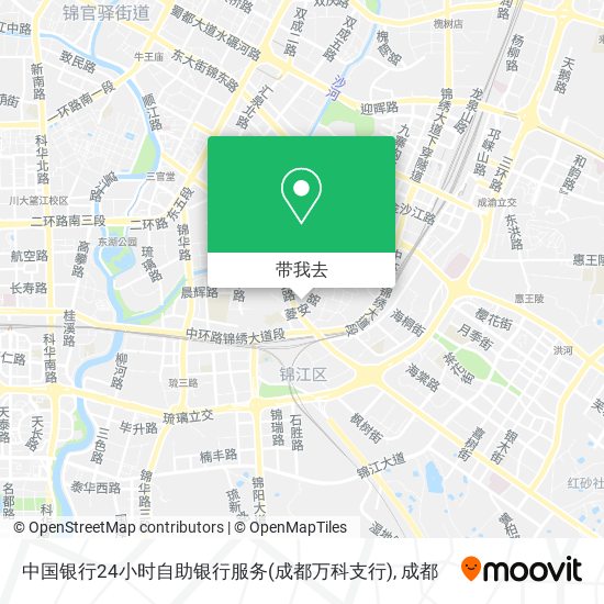 中国银行24小时自助银行服务(成都万科支行)地图