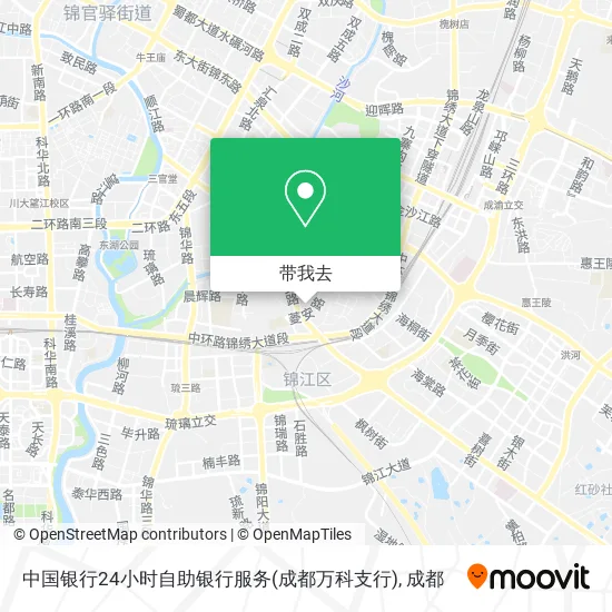中国银行24小时自助银行服务(成都万科支行)地图