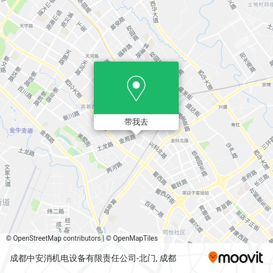 成都中安消机电设备有限责任公司-北门地图