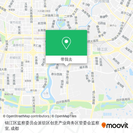 锦江区监察委员会派驻区创意产业商务区管委会监察室地图