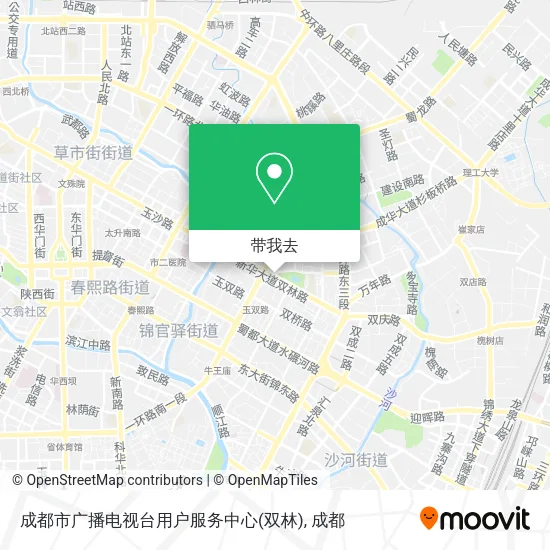 成都市广播电视台用户服务中心(双林)地图
