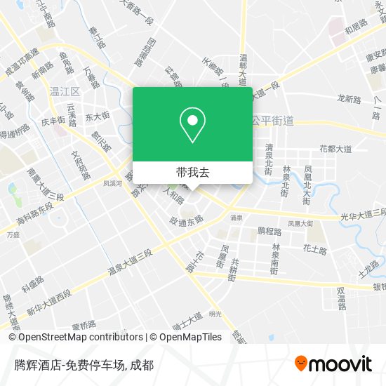 腾辉酒店-免费停车场地图
