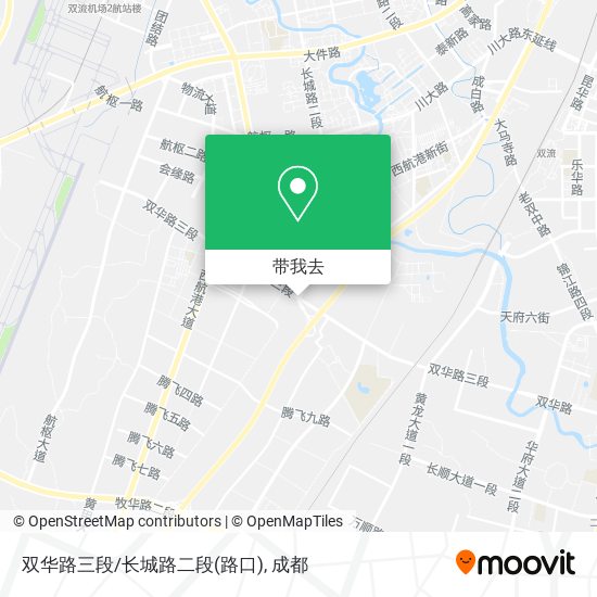双华路三段/长城路二段(路口)地图