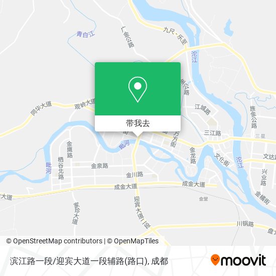 滨江路一段/迎宾大道一段辅路(路口)地图