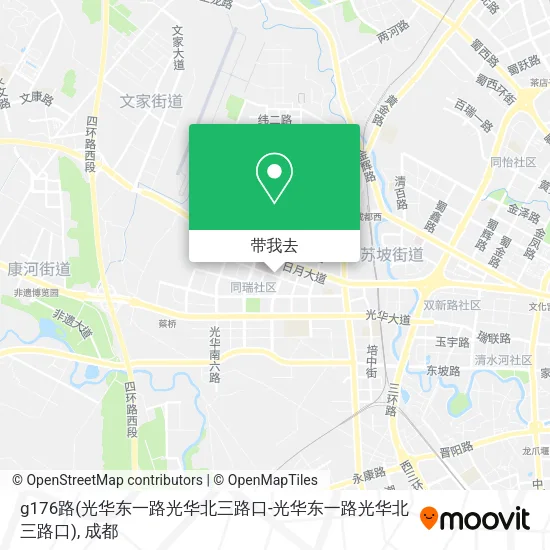 g176路(光华东一路光华北三路口-光华东一路光华北三路口)地图