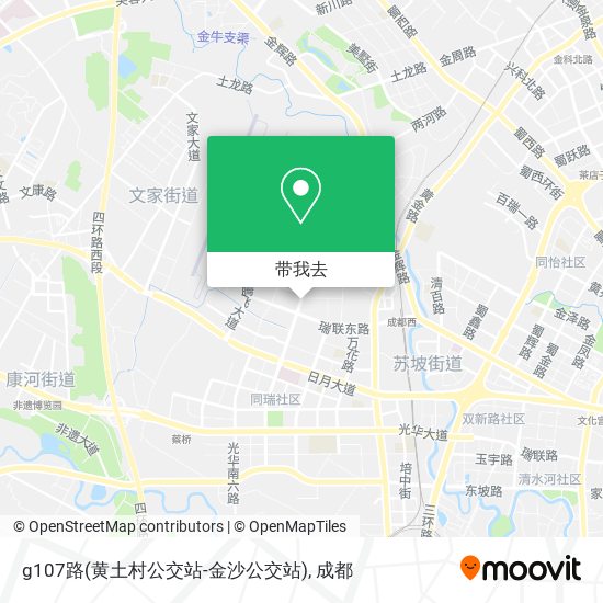 g107路(黄土村公交站-金沙公交站)地图