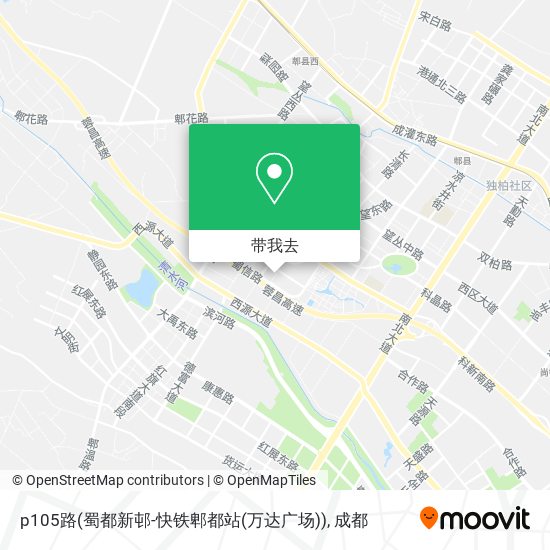 p105路(蜀都新邨-快铁郫都站(万达广场))地图