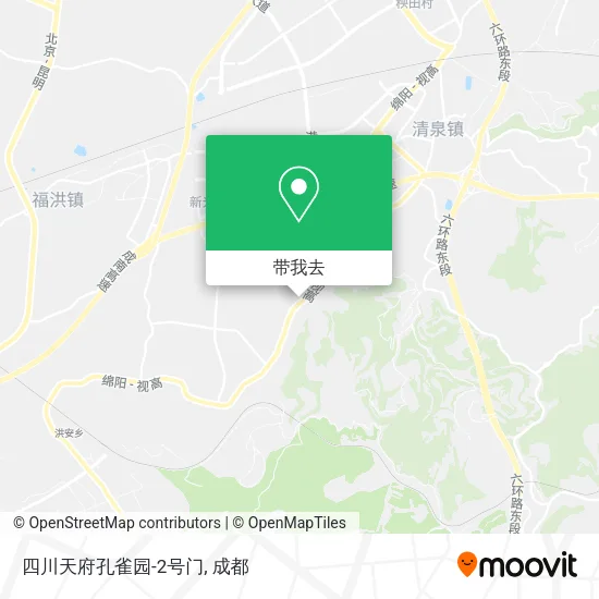 四川天府孔雀园-2号门地图