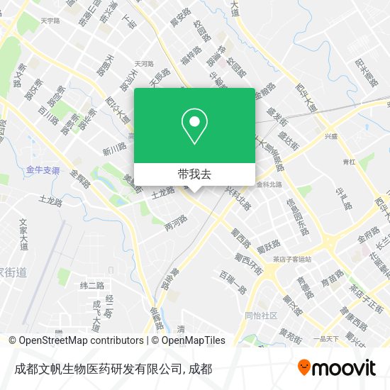 成都文帆生物医药研发有限公司地图