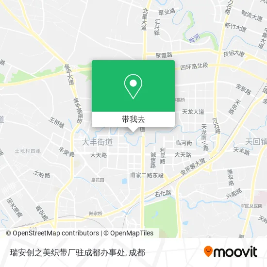 瑞安创之美织带厂驻成都办事处地图