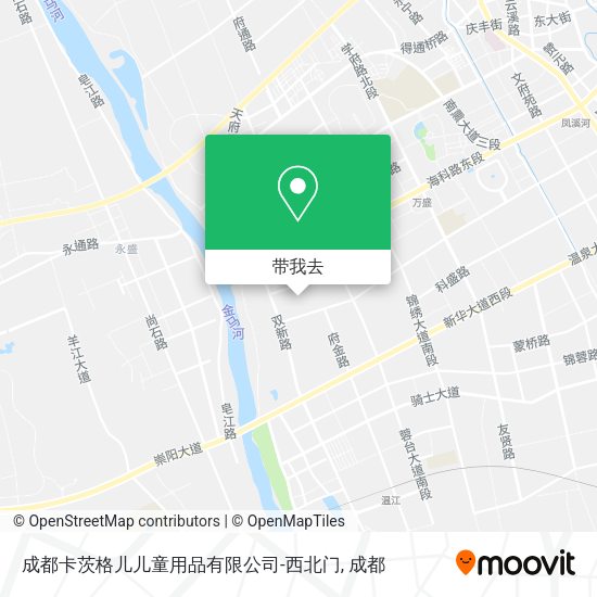 成都卡茨格儿儿童用品有限公司-西北门地图