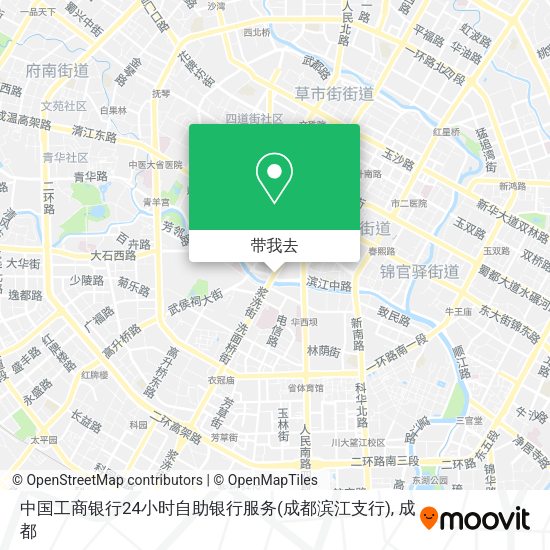 中国工商银行24小时自助银行服务(成都滨江支行)地图