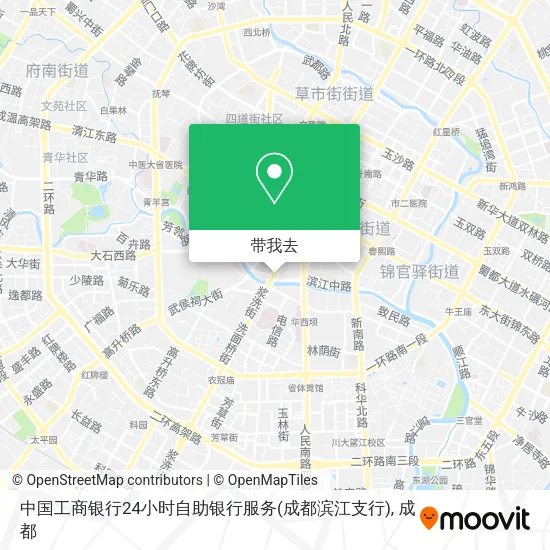中国工商银行24小时自助银行服务(成都滨江支行)地图