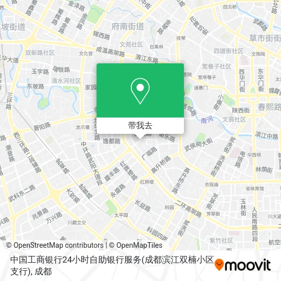 中国工商银行24小时自助银行服务(成都滨江双楠小区支行)地图