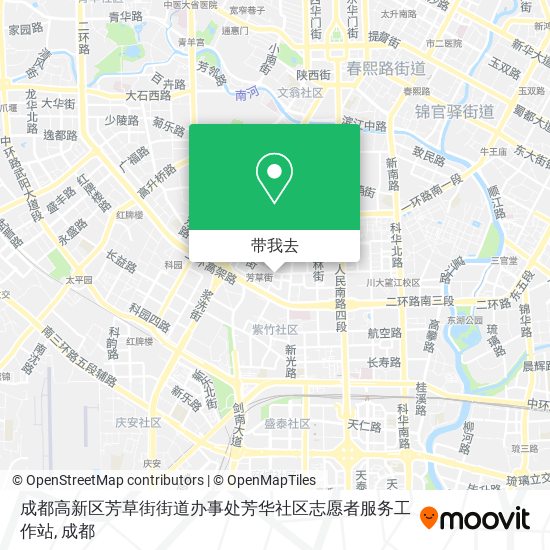 成都高新区芳草街街道办事处芳华社区志愿者服务工作站地图