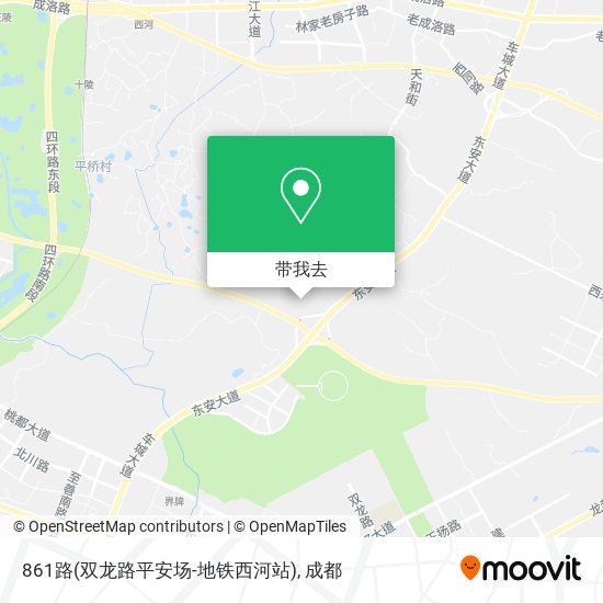 861路(双龙路平安场-地铁西河站)地图