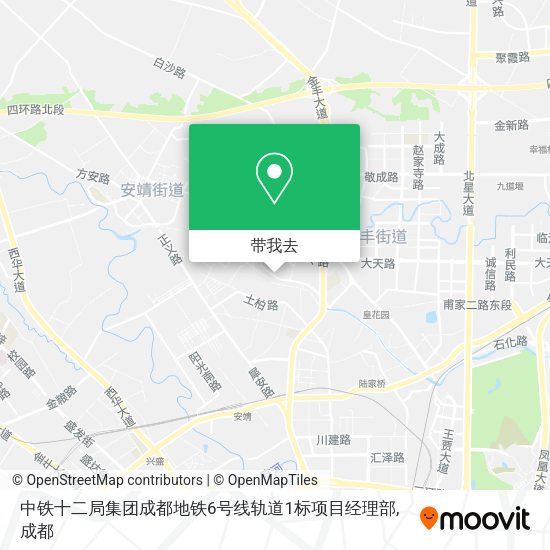 中铁十二局集团成都地铁6号线轨道1标项目经理部地图