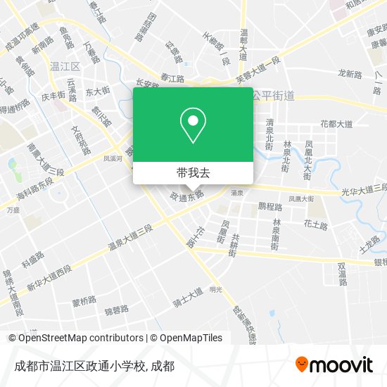 成都市温江区政通小学校地图