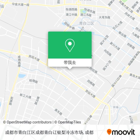 成都市青白江区成都青白讧银梨冷冻市场地图