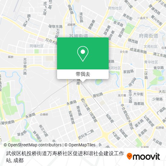 武侯区机投桥街道万寿桥社区促进和谐社会建设工作站地图