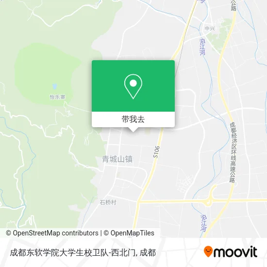 成都东软学院大学生校卫队-西北门地图