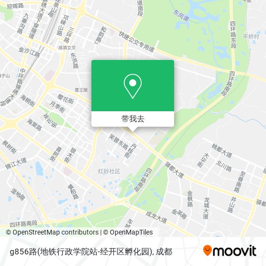 g856路(地铁行政学院站-经开区孵化园)地图