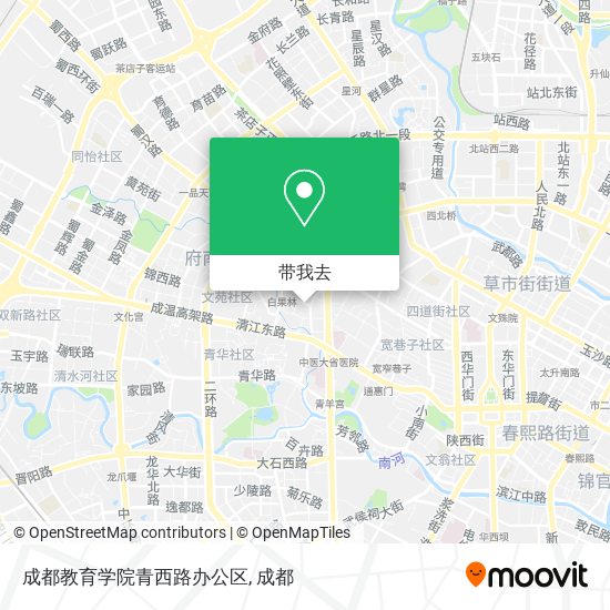 成都教育学院青西路办公区地图