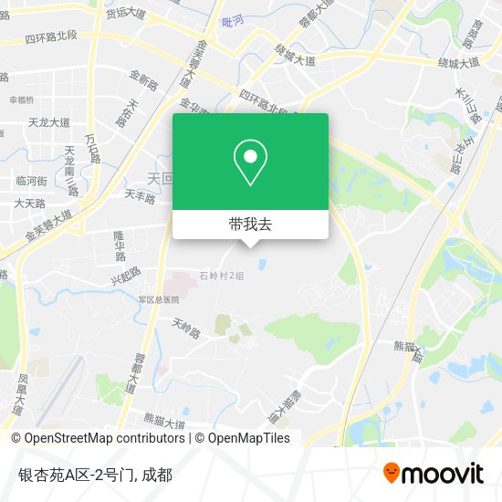 银杏苑A区-2号门地图
