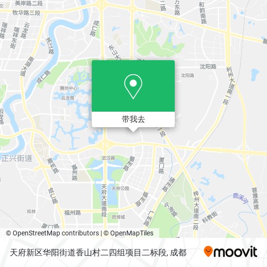 天府新区华阳街道香山村二四组项目二标段地图