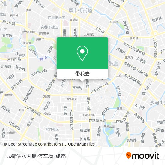 成都供水大厦-停车场地图