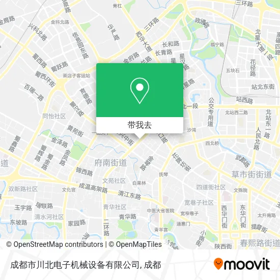 成都市川北电子机械设备有限公司地图