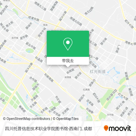 四川托普信息技术职业学院图书馆-西南门地图