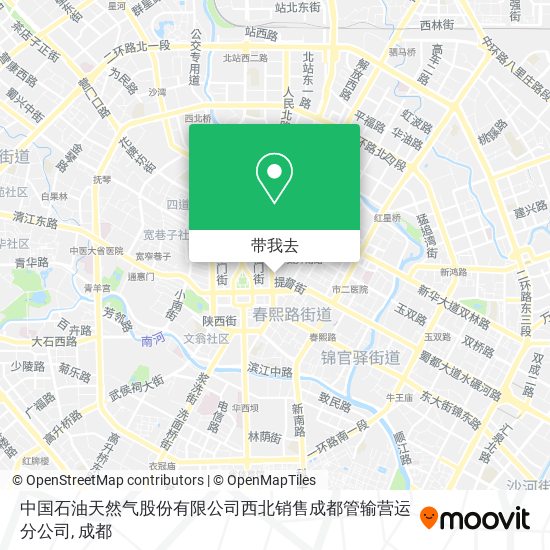 中国石油天然气股份有限公司西北销售成都管输营运分公司地图