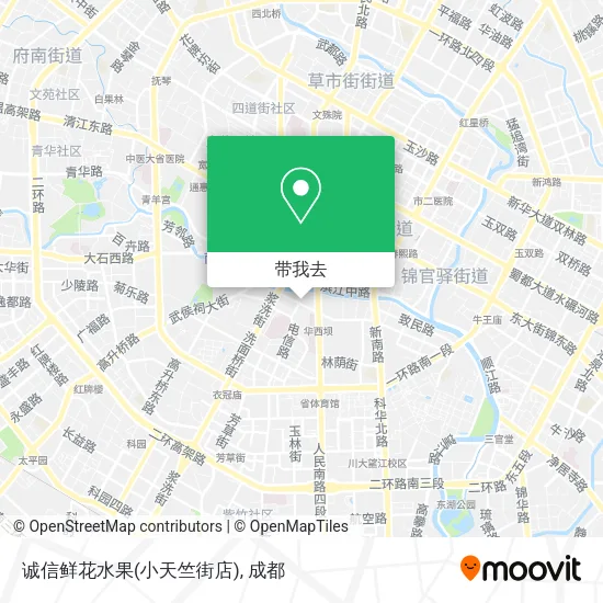 诚信鲜花水果(小天竺街店)地图