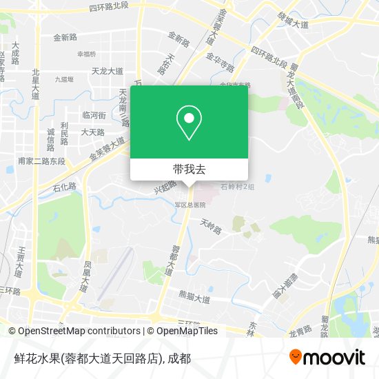 鲜花水果(蓉都大道天回路店)地图