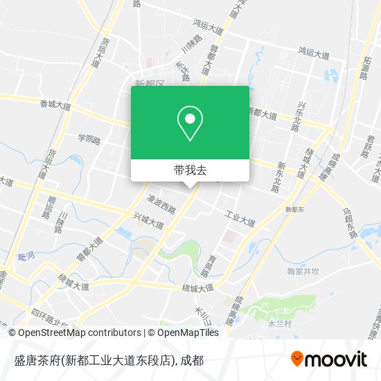盛唐茶府(新都工业大道东段店)地图