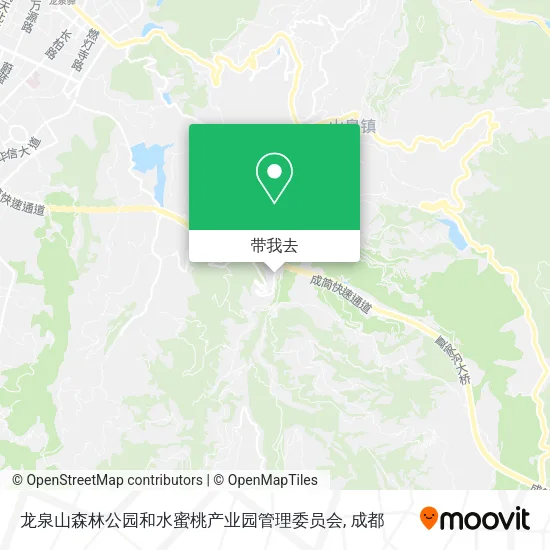 龙泉山森林公园和水蜜桃产业园管理委员会地图