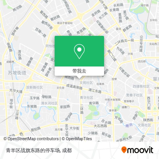 青羊区战旗东路的停车场地图