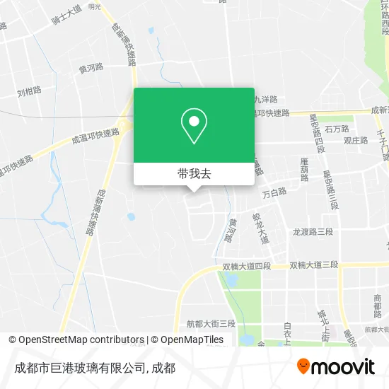 成都市巨港玻璃有限公司地图
