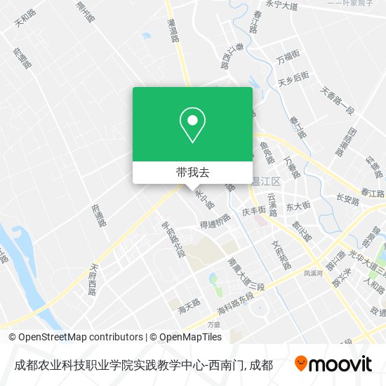 成都农业科技职业学院实践教学中心-西南门地图