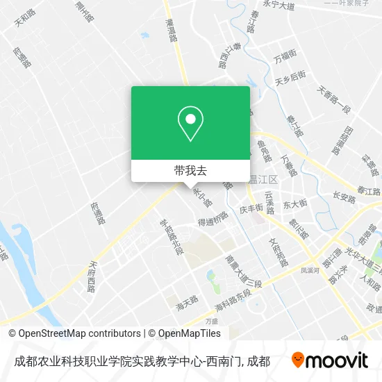 成都农业科技职业学院实践教学中心-西南门地图