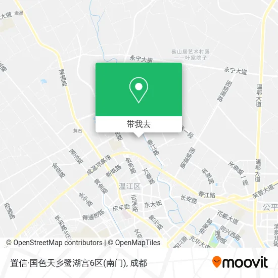 置信·国色天乡鹭湖宫6区(南门)地图