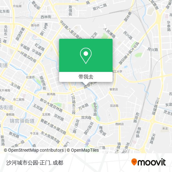 沙河城市公园-正门地图