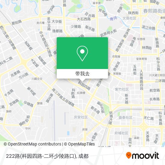 222路(科园四路-二环少陵路口)地图