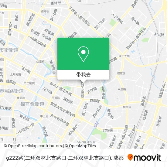 g222路(二环双林北支路口-二环双林北支路口)地图