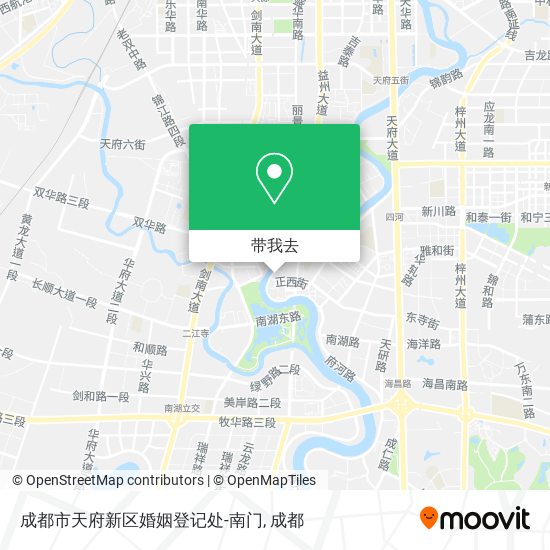 成都市天府新区婚姻登记处-南门地图