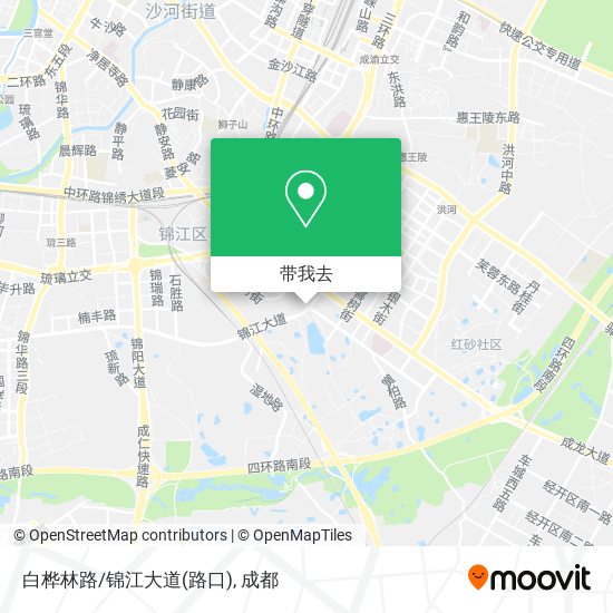 白桦林路/锦江大道(路口)地图