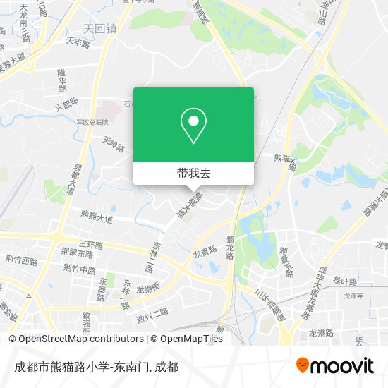 成都市熊猫路小学-东南门地图